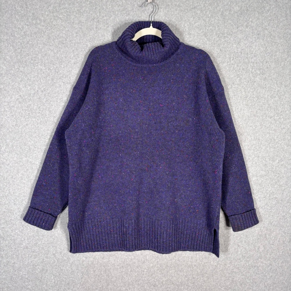 Vintage Y2K Express Tricot Speckled Wool Sweater Large Slouchy Cozy Heritage‎